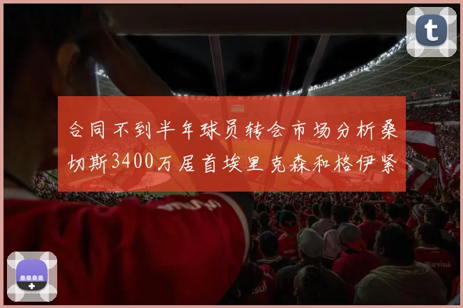合同不到半年球员转会市场分析桑切斯3400万居首埃里克森和格伊紧随其后